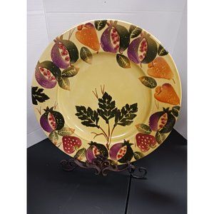 16.5" Ceramic Serving Platter Hand Painted By Coop CERAMICHE TOSCANE - Italy